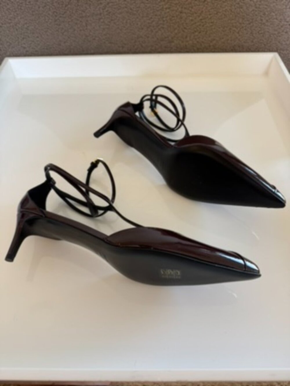 Khaite Mia Pump Patent Leather - Burgundy/Size 40.5 - Picture 3 of 9